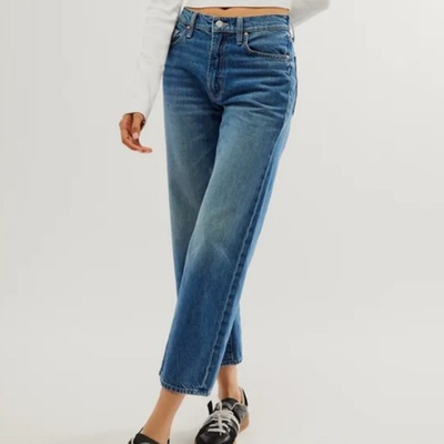 #ad MOTHER The Bowie Rambler Zip Ankle Jeans Under Pressure Size 29 $250.00