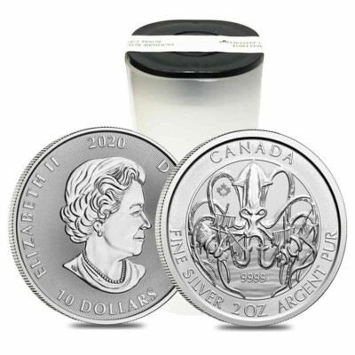 2020 - Kraken 2 oz .9999 Silver Coin sea monster Folklore high