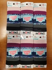 6 Packs of 32: Scunci Elastics Multi-Color No Damage Medium Hold 7645 R7P7a