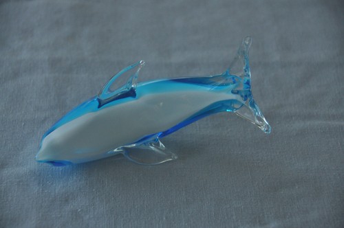 Art Glass Dolphin Figurine Paperweight - Picture 5 of 9