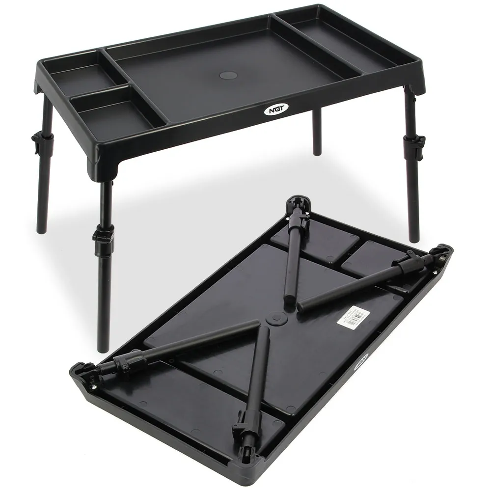 NGT XPR Plastic Bivvy Table 4 Section with Adjustable Legs Carp Coarse Fishing