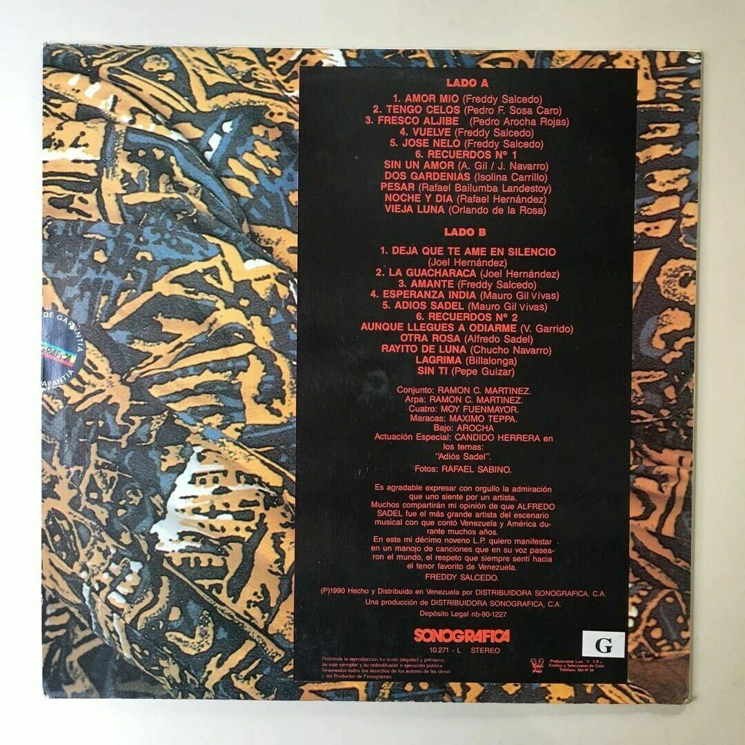 Freddy Salcedo ‎– Amor Mio [1990] Vinyl LP Latin Joropo