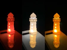 3 pcs Decorative Resin Lighthouse Night Light Cover Card Stand Display Gift