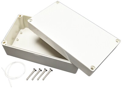 ABS Plastic Electronic Project Box with 4 Screws and Lid, 6.0''×3.5''×1.9'' (Ivory)