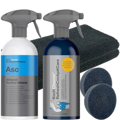 Koch Chemie Innenreinigungs & Pflege Set 6-teilig mit Asc, Refresh Cockpit Care