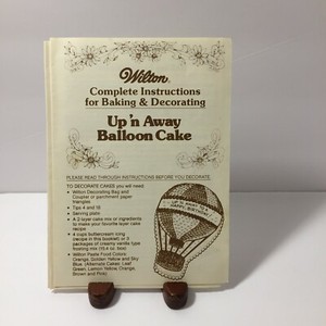 Wilton Complete Instructions Baking & Decorating Up 'n Away Balloon Cake