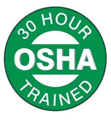 #ad 30 Hour OSHA Trained Hard Hat Sticker Decal $1.74