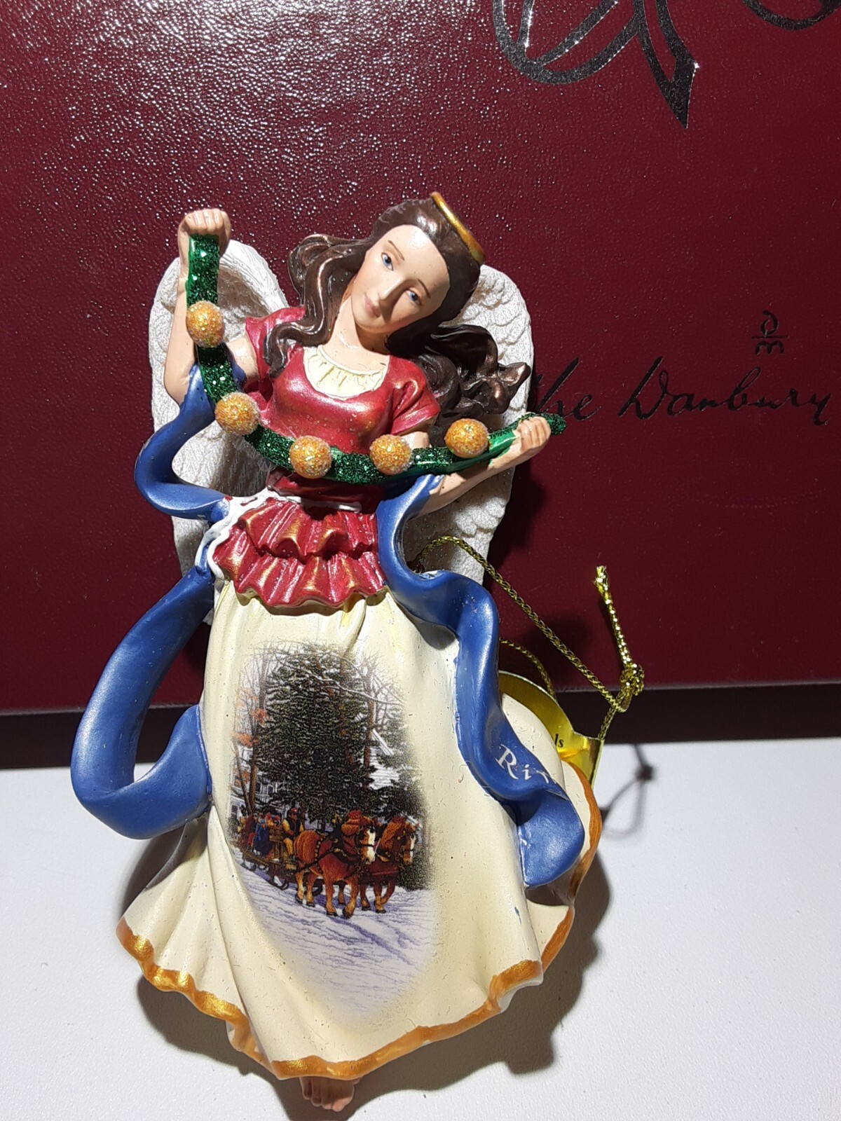 Danbury Mint Heavenly Angels Christmas Ornament Winter Wonderland Angel