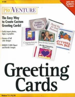 ProVenture Greeting Cards PC CD design custom personalized logo project tools!