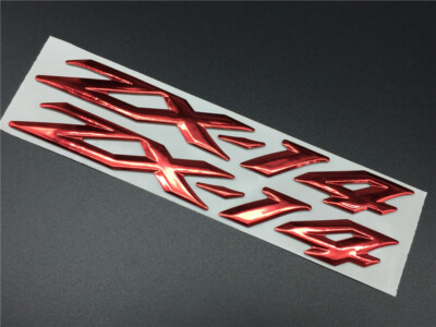 3D Red Fairing Tank Emblem Decal For ZX-14 ZZR1400 Motorcycle