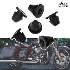 6 Pcs Black Rubber Side Cover Grommets For Harley Touring Glide Road King 08-23