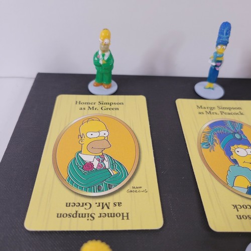 The Simpsons Clue Board Game Replacement Pieces 6 Figures W/Cards 2nd Edition 02 - Picture 8 of 11