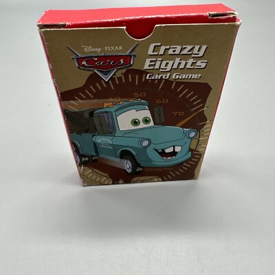 Disney Pixar Cars Movie Crazy Eights Card Game Rust-eze Mater Lightning