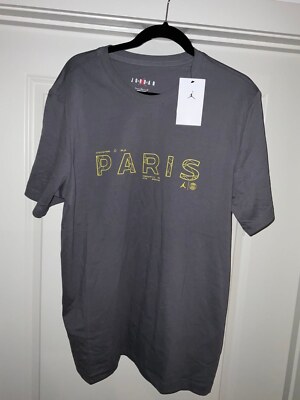 Men s Jordan Paris Saint-Germain Gray T-shirt Size Large
