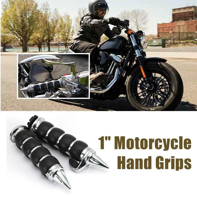 1" Motorcycle Handlebar Hand Grips For Harley Davidson Road King Softail Custom eBay