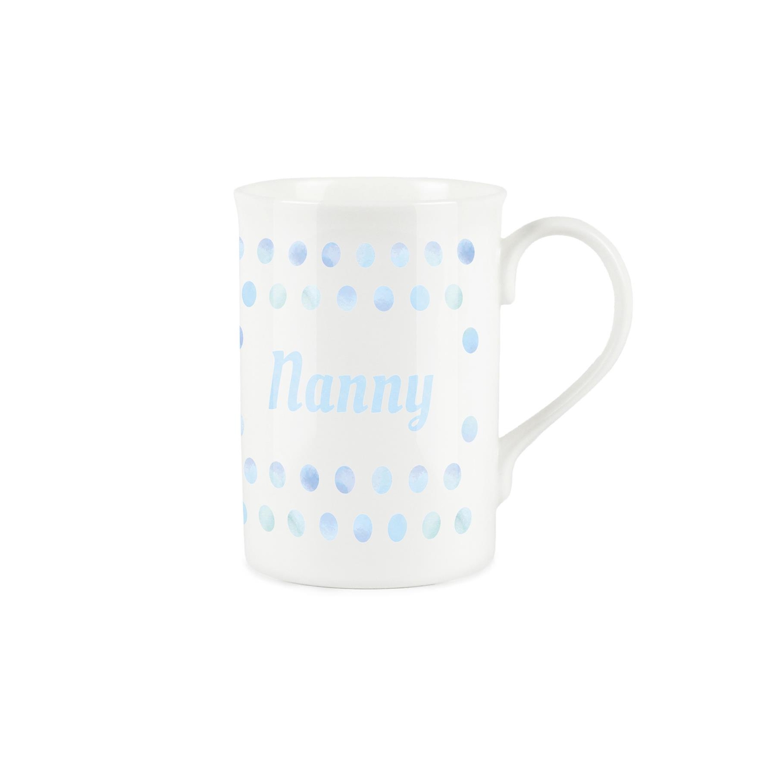 Nanny Mug - Polka Dots Aqua Bone China Tea/Coffee Gift for Nannies