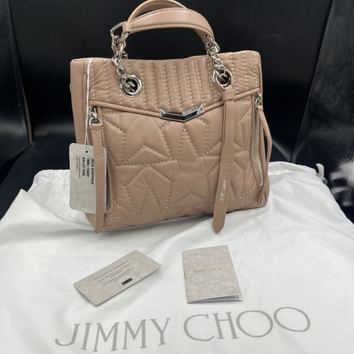 Borsa shopper JIMMY CHOO Helia Ballet in pelle rosa piccola con manico superiore prezzo consigliato £ 795 - Foto 2 di 16