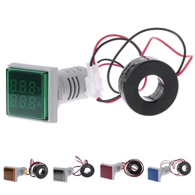 0-100A Din Rail Digital AC Voltmeter Amperemeter LED Doppelanzeige Volt AMP