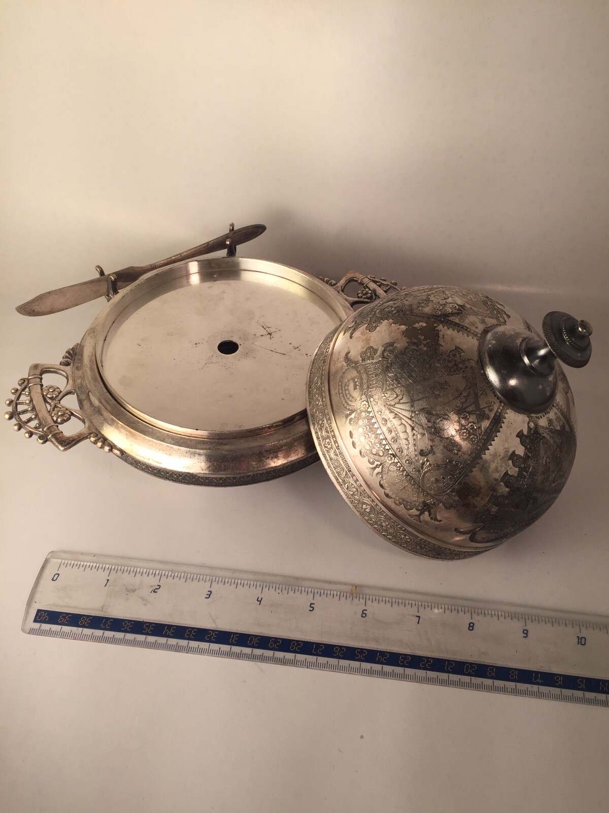 Middletown Plate, Co. White Metal Butter Dish Vintage Rare