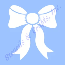 4" BOW STENCIL RIBBON PATTERN CRAFT PAINT ART STENCILS TEMPLATE DIY NEW