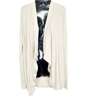 Helmut Lang New York Cardigan Size S Womens Tan Merino Open Drape Front
