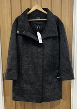 Ladies Forever New Cameo Funnel Neck Grey Coat Size 12 Brand New Rrp £170 #r