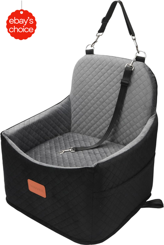 Small Dog Car Seat Booster Elevated Detachable Washable Sofa Up to 30 Lbs - Picture 8 of 12