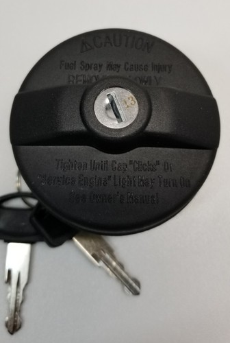 Duralast Locking Fuel Cap 5991 Set Of 1 Keyed Alike, Black Caps 2 Keys - Foto 3 di 5