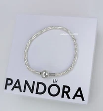 NEW 100% Genuine 925 Round PANDORA Clasp Twisted Snake Chain Bracelet 593757C00
