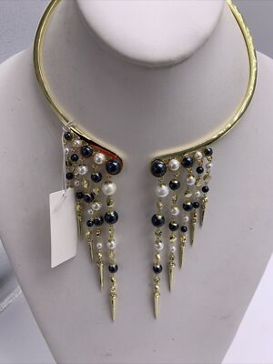 $115 Carolee Alice 15In Hinged  w/pearls X213a-1