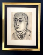 Henri Matisse + Signed Print from 1954 Printed in France by Mourlot + Framed