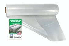 5 Year 7 Mil Clear Plastic Greenhouse Poly Film -  12 ft. x 25 ft.