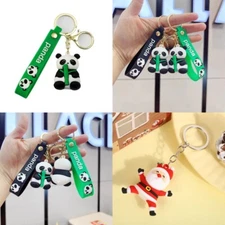 1pc Cute Panda Xmas Keychain Keyring Bag Car Hanging Pendant Xmas Gift For Girl