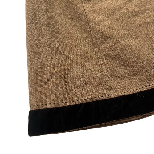 Willi Smith Women’s Size 4 Tan Brown, Velvet Trim Wool Lined Pencil A-line Skirt - Picture 7 of 22