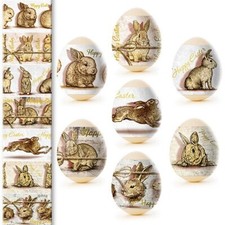 Heat Shrink Wrap Sleeve Decoration Sticker Easter Egg Wraps Rabbits Bunnies