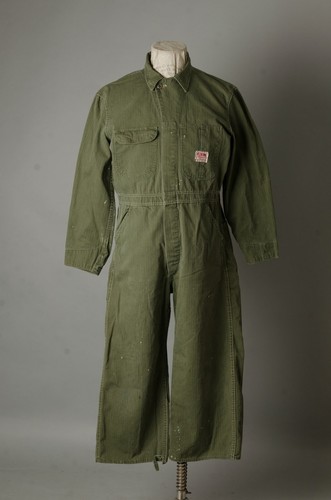 VTG WW2 Army Air Corp Mechanics HBT Coveralls Donut Buttons Western Union Sanfor
