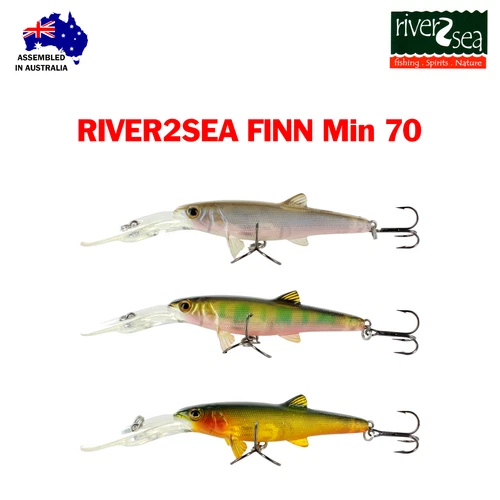 RIVER2SEA FINN Minnow 70 7 cm, 8 g Australian Floating Fishing Wobbler