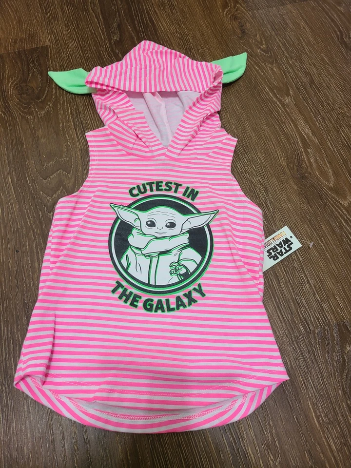 TANQUE CON CAPUCHA STAR WARS THE MANDALORIAN BABY YODA para niños pequeños NUEVO 3T Foto 3 de 4