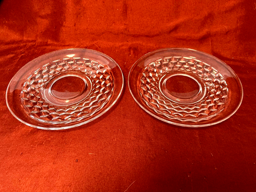 Fostoria American 6 1/4 Inch Saucers Set of 2