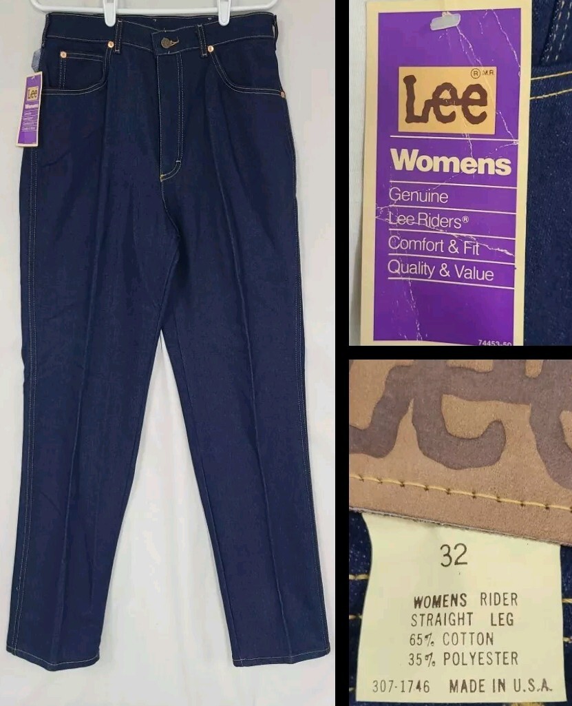Vintage NWT Womans Lee Riders Made In USA Deadstock Denim Jeans Sz