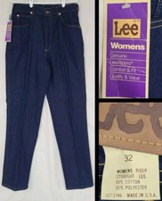 Vintage NWT Womans Lee Riders Made In USA Deadstock Denim Jeans Sz 32 A3 