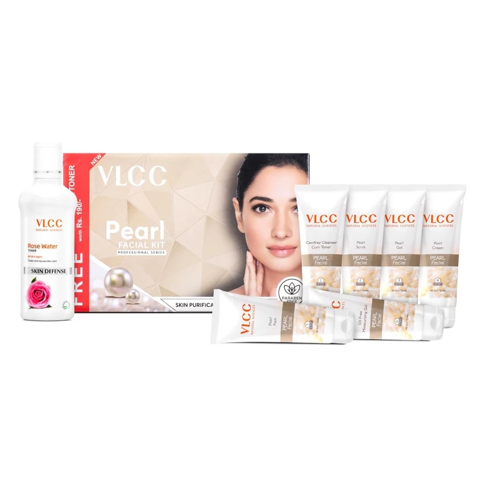 Kit facial VLCC Pearl con tónico para agua de rosas GRATIS - 300 g + 100 ml Foto 2 de 4