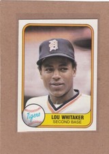 1981 FLEER BASEBALL LOU WHITAKER #463 TIGERS NMMT *E1560