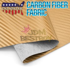 Gold Carbon Fiber Fabric Cloth Marine Vinyl 54" Wide Plain Weave Upholstery