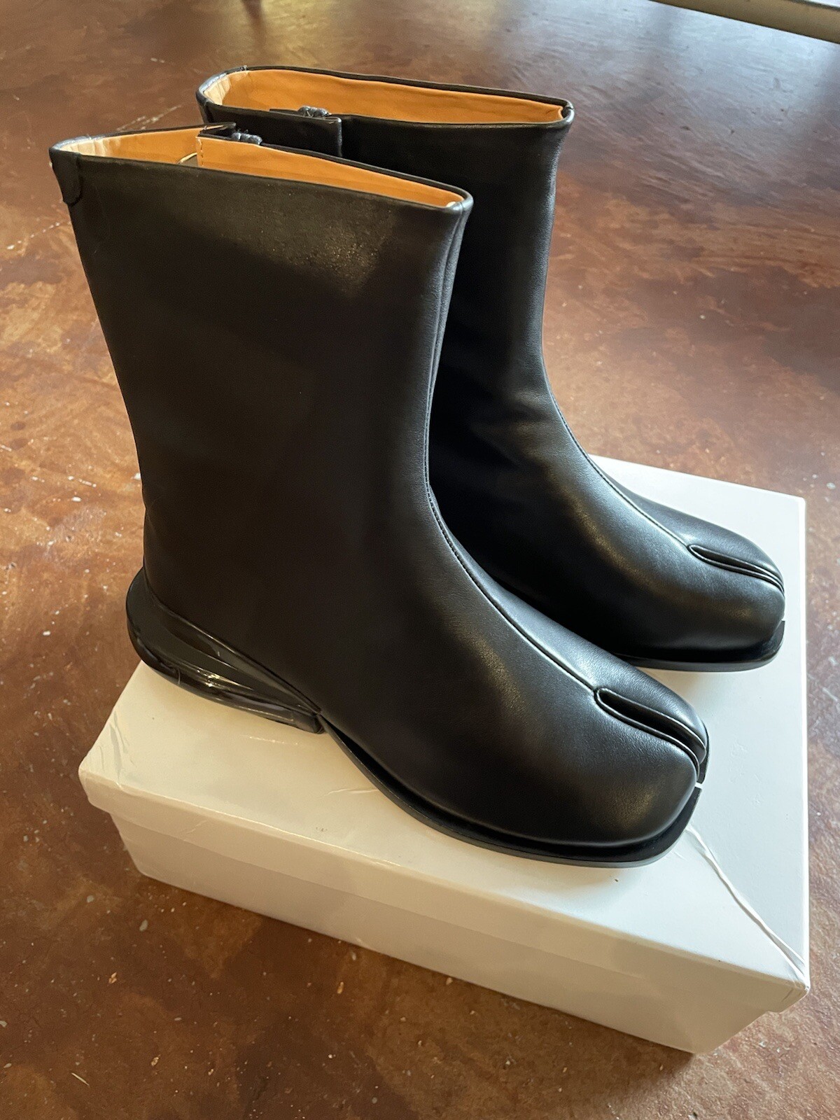 Pre-owned Maison Margiela Tabi Airbag Boots 41 In Black | ModeSens
