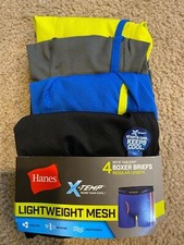 Hanes Boys' X-Temp Lightweight Mesh Boxer Briefs 4 Pk Size:M 10-12