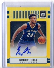 BUDDY HIELD 2016-17 DONRUSS OPTIC ROOKIE DOMINATOR GOLD PRIZM AUTO RC #9/10