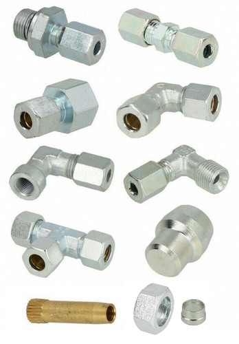 Ermeto Schneidringverschraubung Winkel Kupplung 4 - 35 mm f. Gasrohr & Ölleitung