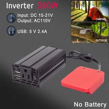 New Power Inverter for Bauer 20V Battery To AC 110V /200W Modified Sine Wave