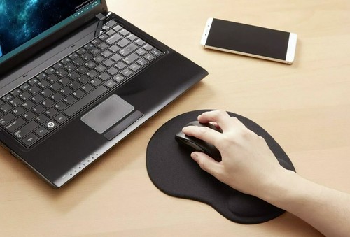 Mouse Mat Gaming Anti-Slip Large Pad PC, Computer Foam Black Wrist Support UK - Picture 11 of 12